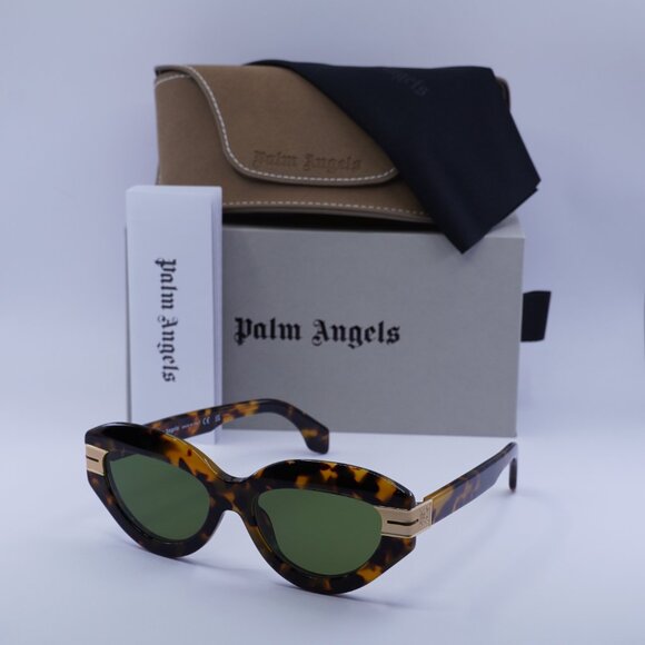 Palm Angels PERI10F MIRACLE 6055 Cat Eye Sunglasses - Havana/Green - Picture 5 of 11